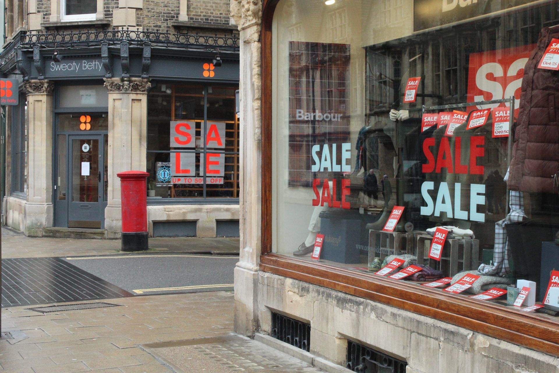 Boxing Day sales at the Westgate and High Street, Oxford, on December 26, 2021