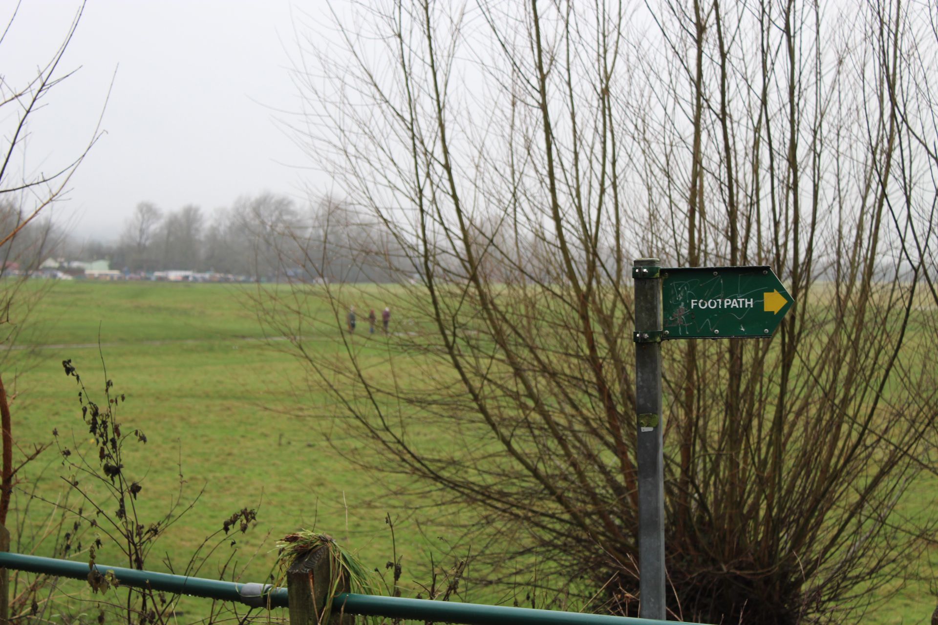 Walkers in Port Meadow, Oxford, on Boxing Day, 2021